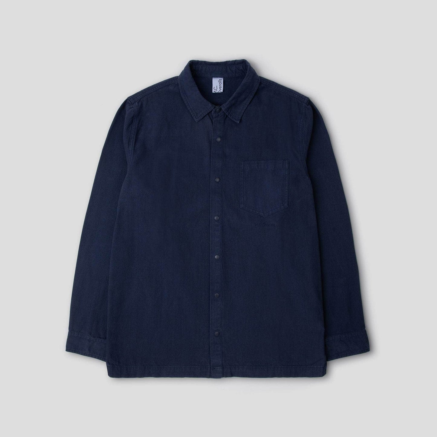 Cotton Canvas Snap Buttoned Shirt