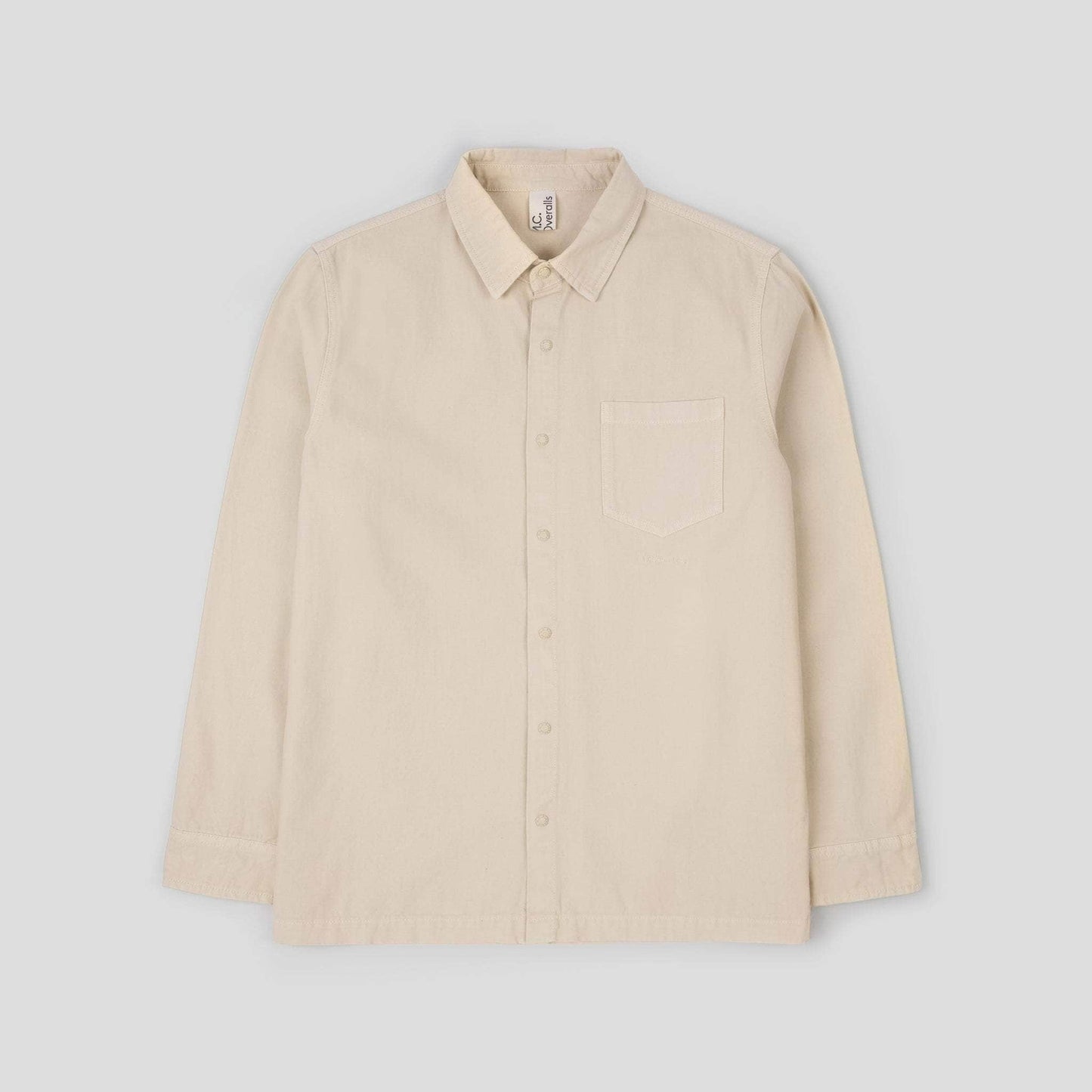 Cotton Canvas Snap Buttoned Shirt