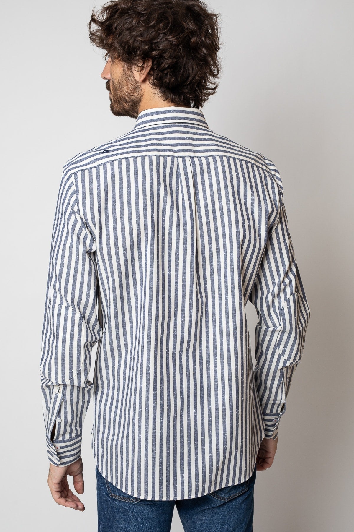 W. Sako - Blue Stripes Shirt 100% GOTS cotton