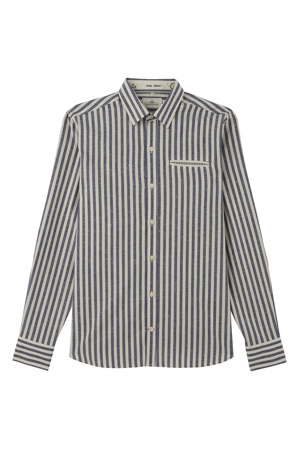 W. Sako - Blue Stripes Shirt 100% GOTS cotton