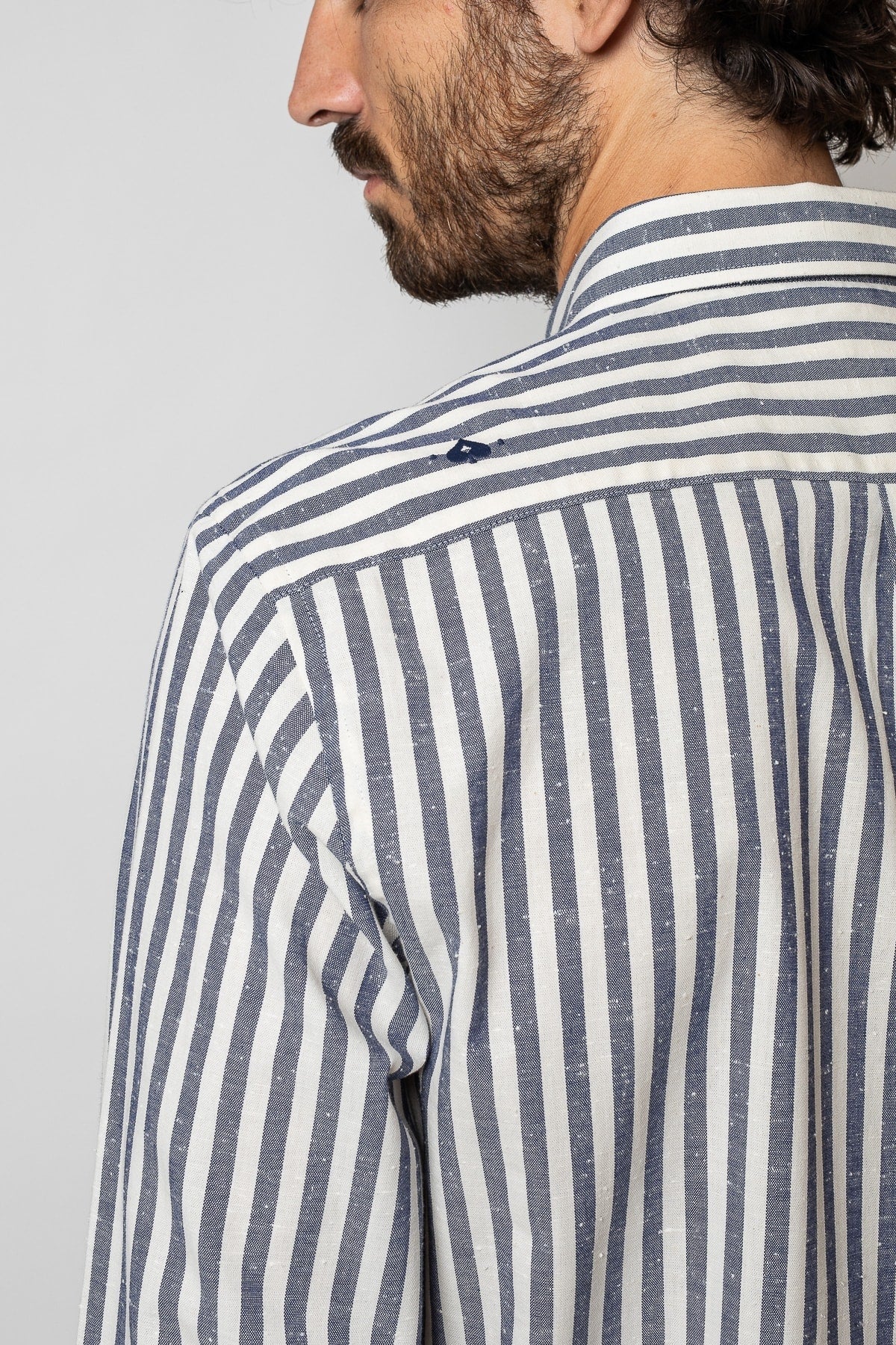 W. Sako - Blue Stripes Shirt 100% GOTS cotton