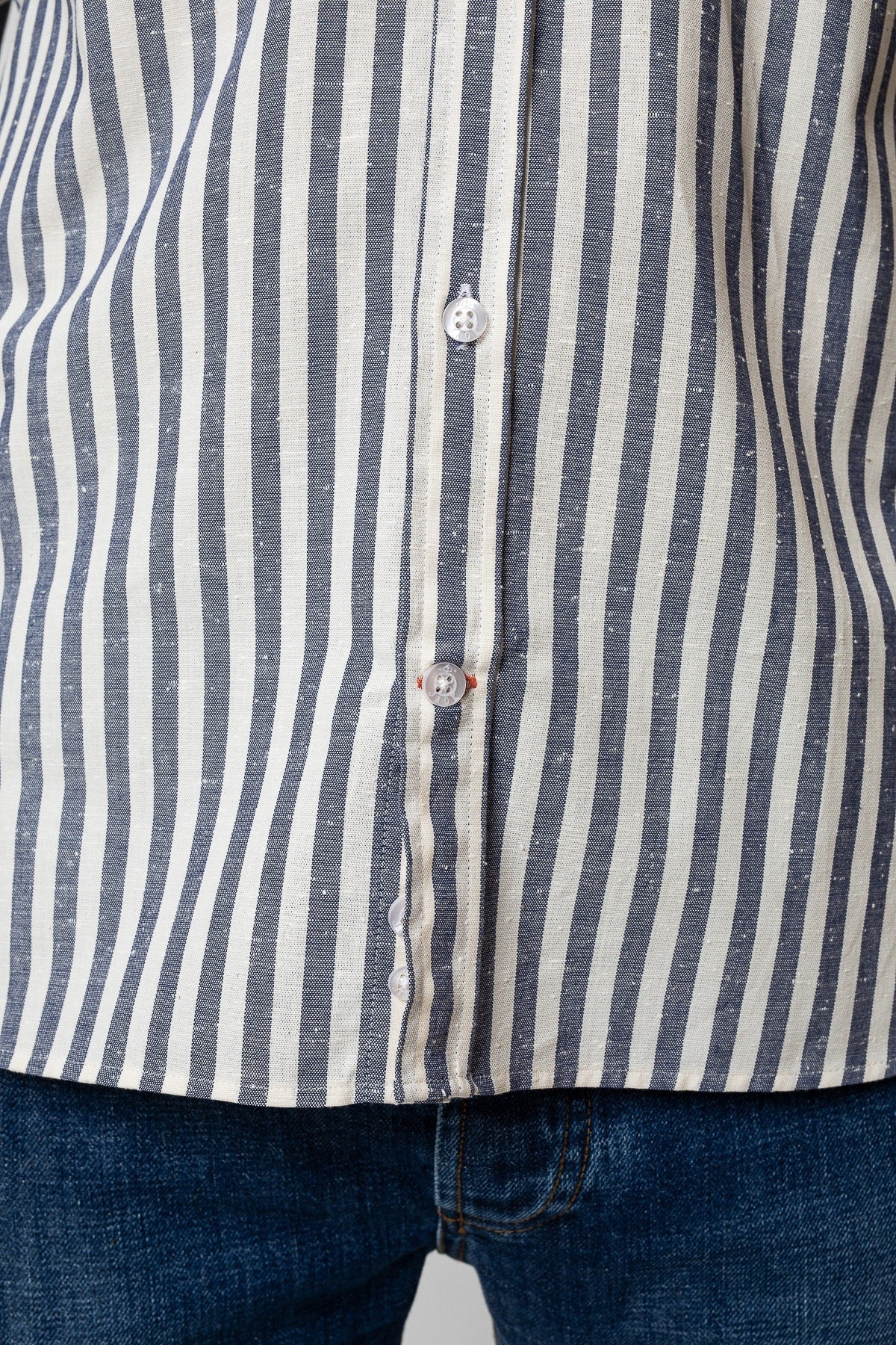 W. Sako - Blue Stripes Shirt 100% GOTS cotton